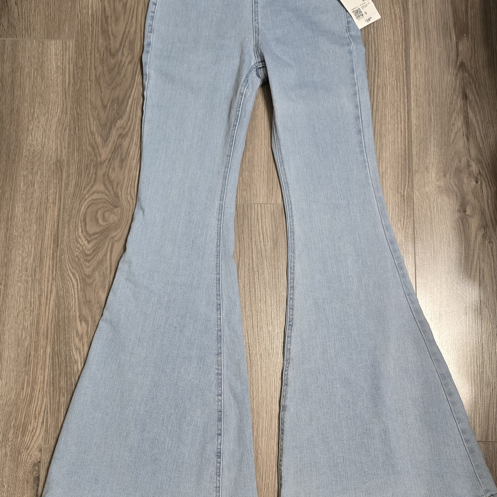Forever 21 Light Blue Wide Leg Jeans